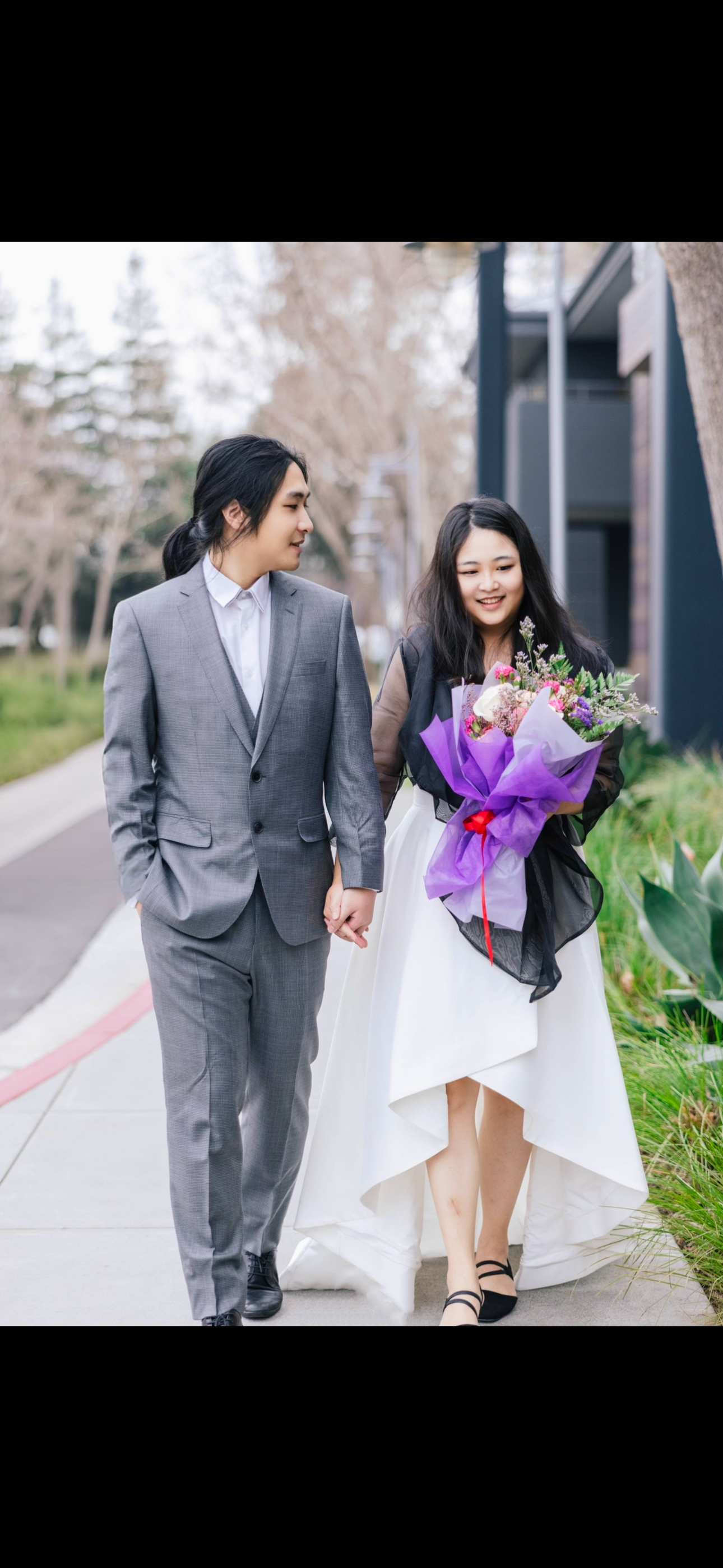Joshua and Kaitan walking together